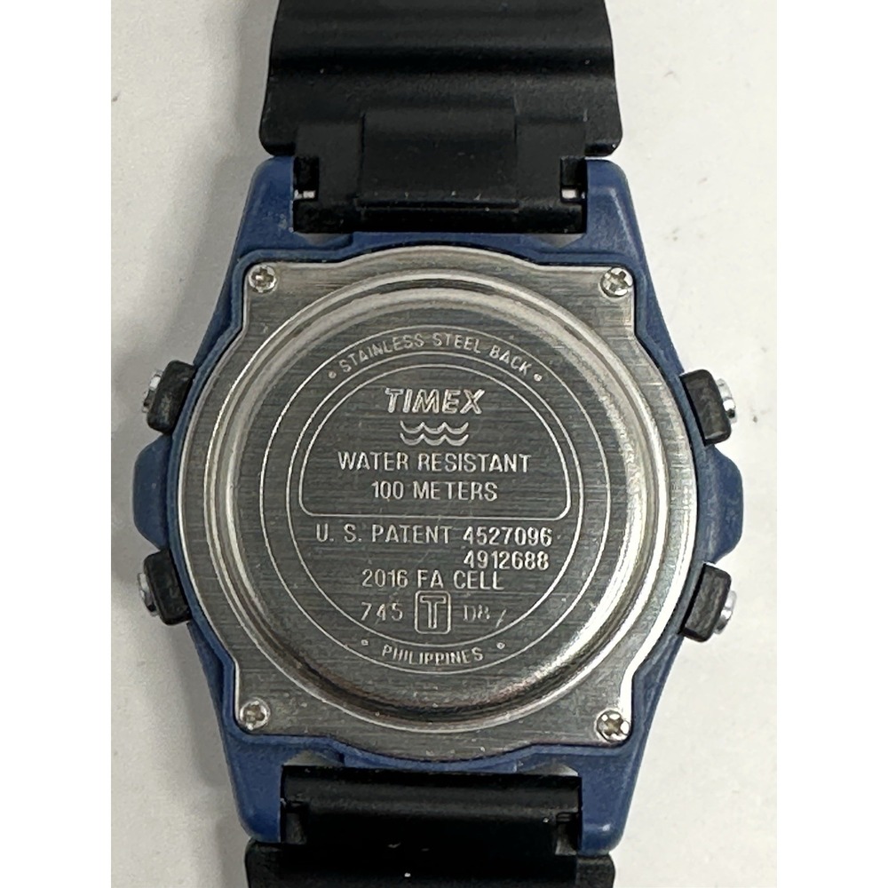 Timex Atlantis 100 Blue Case 745 New Battery 1996 D8 39MM 8" Rare Vintage F91 - Picture 11 of 13